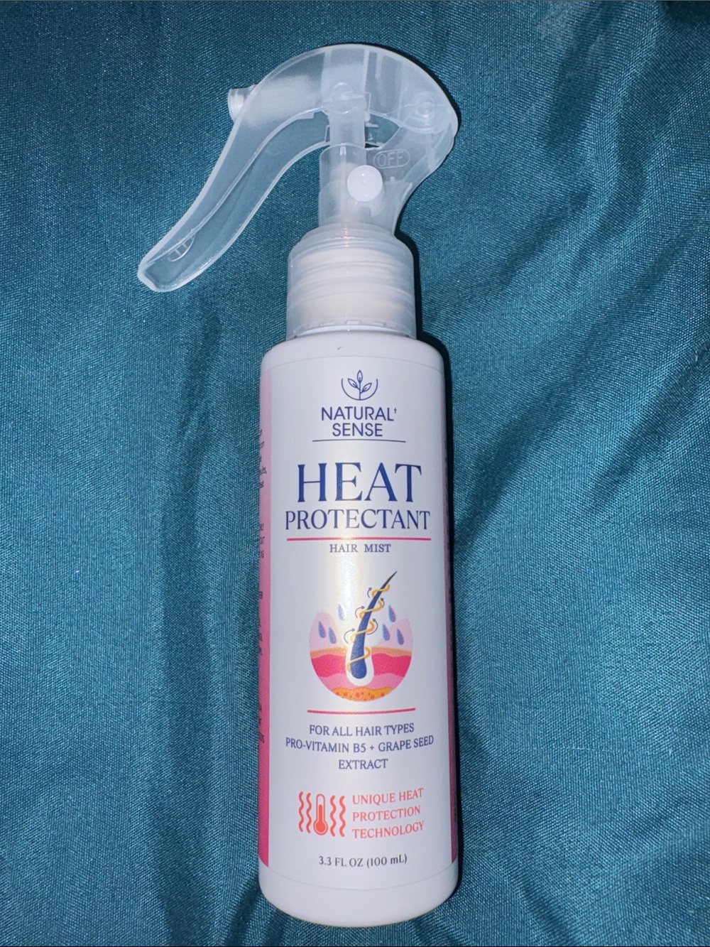 Natural Sense Heat Protectant Hair Mist — 3.3 fl oz Pump Spray